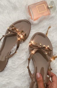 Studded Bow Sandals